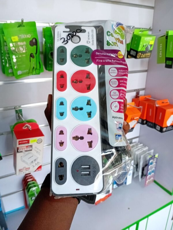 Logan 5-Way Power Extension Socket with 2 USB Ports