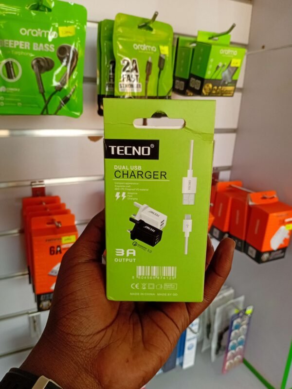 Tecno Dual USB Charger (3A Output)