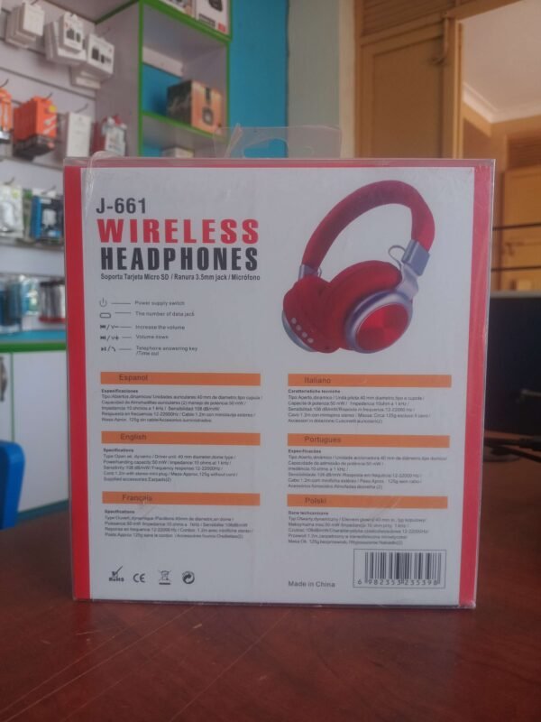 Real Sound EX Bass Wireless Headphones J-661