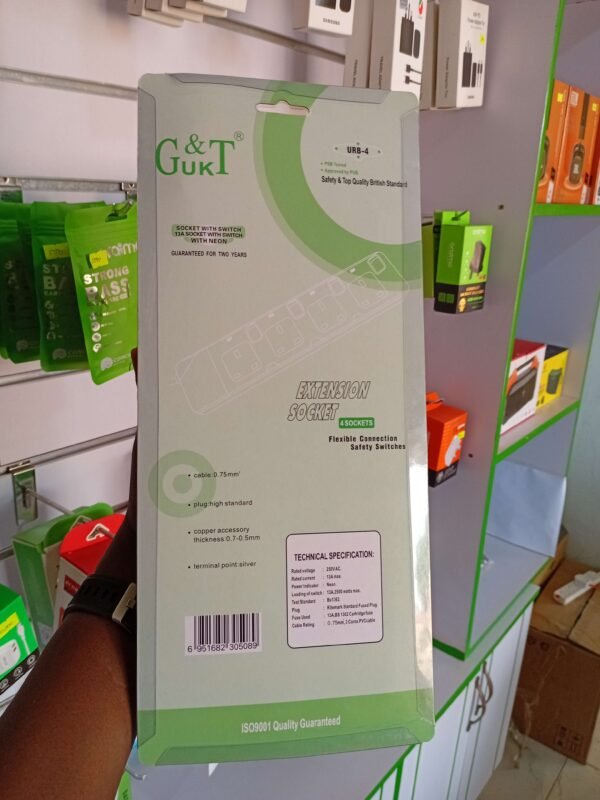 G&T 4-Way Extension Socket URB-4 (3m)