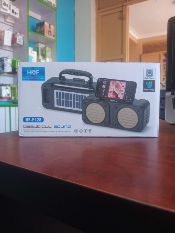 H@F HF-F128 Wireless Stereo Speaker (1) H at F HF-F128 Wireless Stereo Speaker – Solar, Bluetooth 5.3
