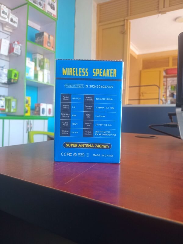 H@F HF-F128 Wireless Stereo Speaker (2) H at F HF-F128 Wireless Stereo Speaker – Solar, Bluetooth 5.3