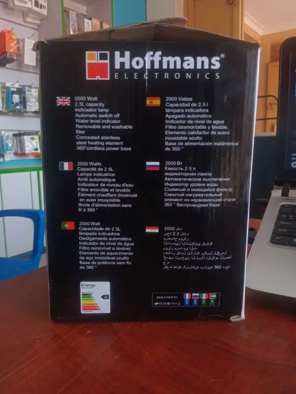 Hoffmans Electric Kettle HM-2536 – 2.5L, Auto Shut-Off, BPA-Free (2) Hoffmans Electric Kettle Hm-2536 – 2.5l, Auto Shut-Off, Bpa-Free