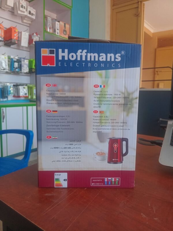 Hoffmans Electric Kettle 2.5L – 1800W, LED Stainless Steel