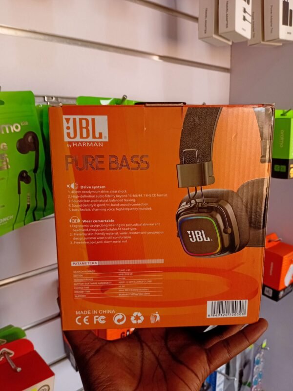 JBL Pure Bass Tune J-30 Wireless Headset – Stereo, Deep Bass